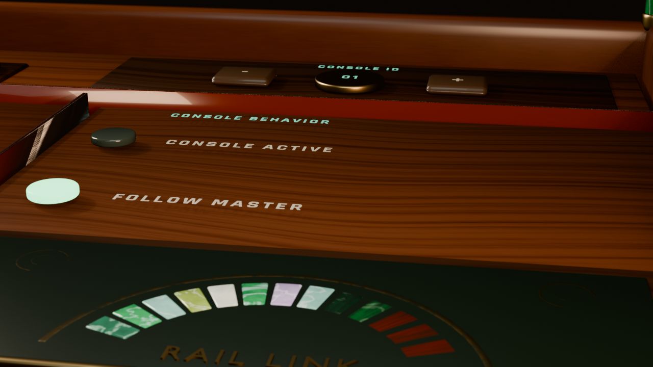 Console Rail Link meter close-up